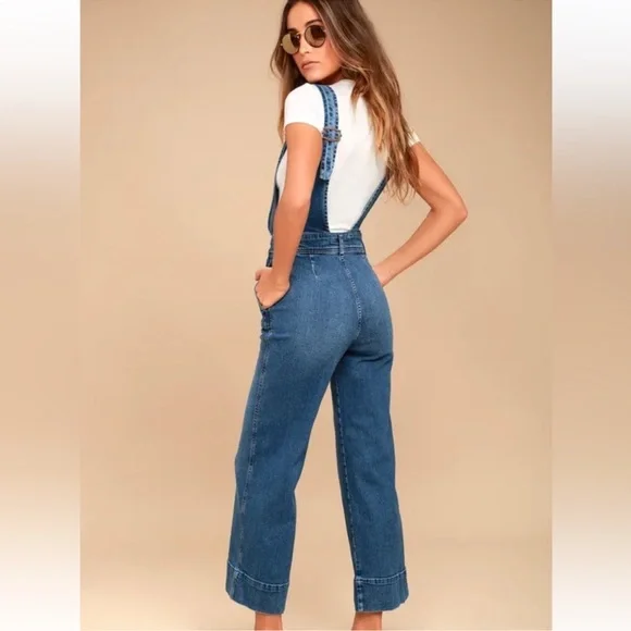 GUC! Free People Denim Overalls, Size 10 - Picture 4 of 9